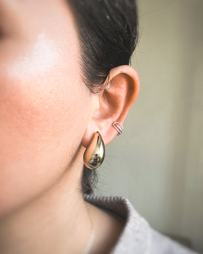 Ear Cuff de Plata Diseño Cruzado