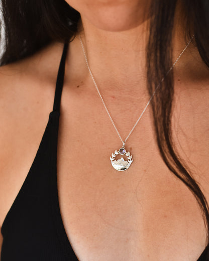 Collar Montañas y Fases Lunares en plata 925