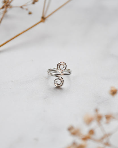 Ear Cuff Doble Espiral en Plata 925