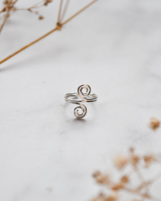 Ear Cuff Doble Espiral en Plata 925