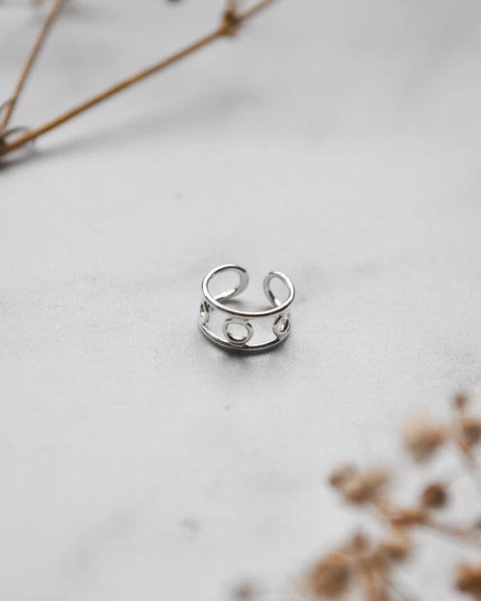 Ear Cuff con Diseño de Círculos en Plata 925