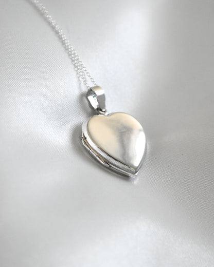 Relicario de corazón “Siempre en mi corazón” en Plata 925