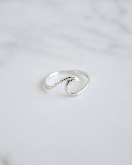 Anillo Ola Plata 925 Tailandesa