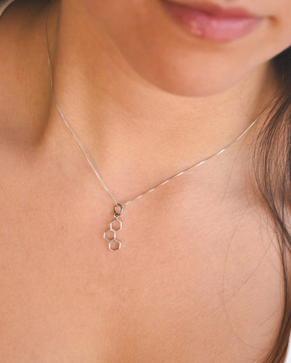 Collar Panal de Abeja Plata 925