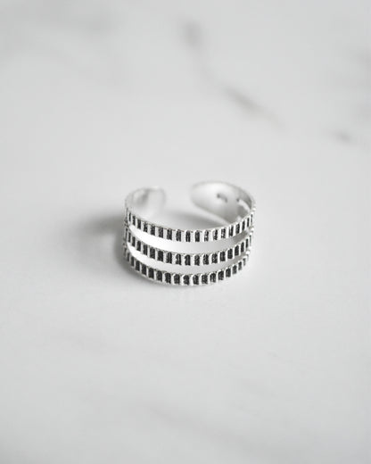 Midi Triple Zigzag – Plata 925 tailandesa