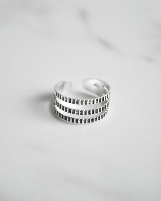 Midi Triple Zigzag – Plata 925 tailandesa