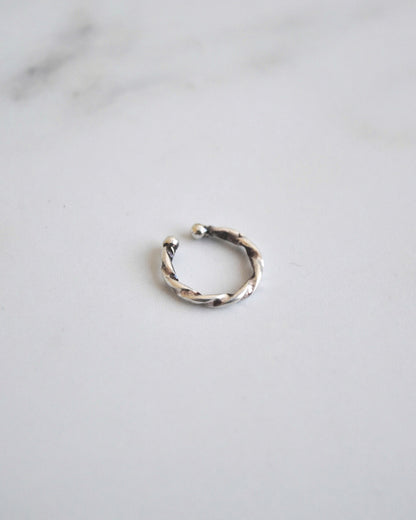 Ear Cuff de Plata Diseño Entrelazado