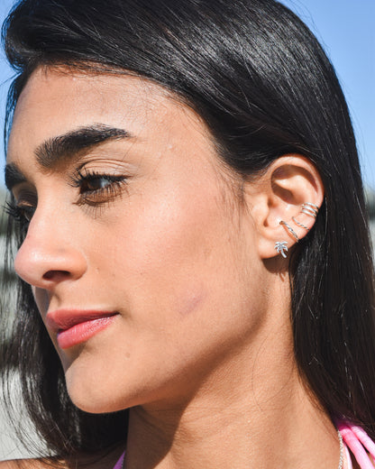 Aros de Plata 925 Palmera