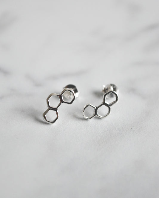 Aros de Plata 925 Panal de Abeja