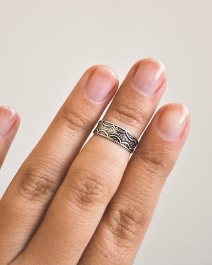 Midi con Textura Étnica Plata 925