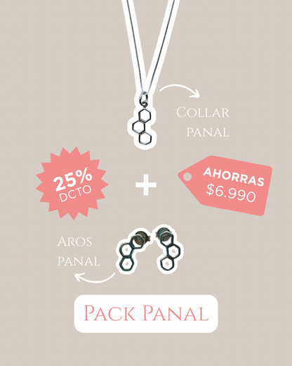Pack Panal | Aros y collar de plata 925 🐝