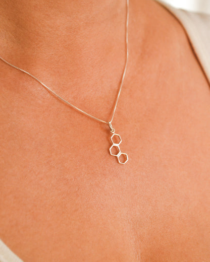 Collar Panal de Abeja Plata 925