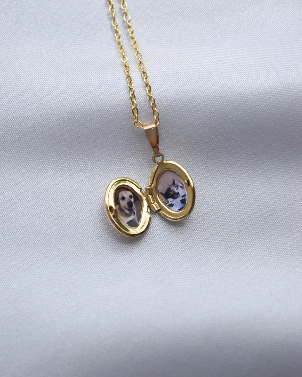 Mini Relicario Ovalado Bañado en Oro