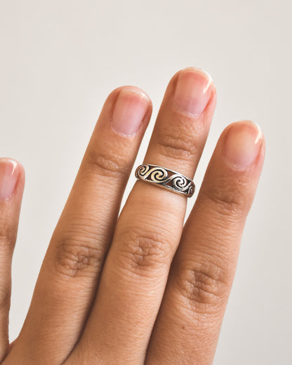 Midi Espirales Unidos Plata 925