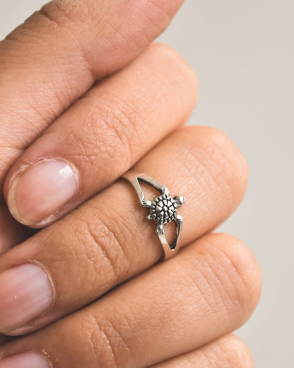 Midi Plata 925 con Diseño de Tortuga