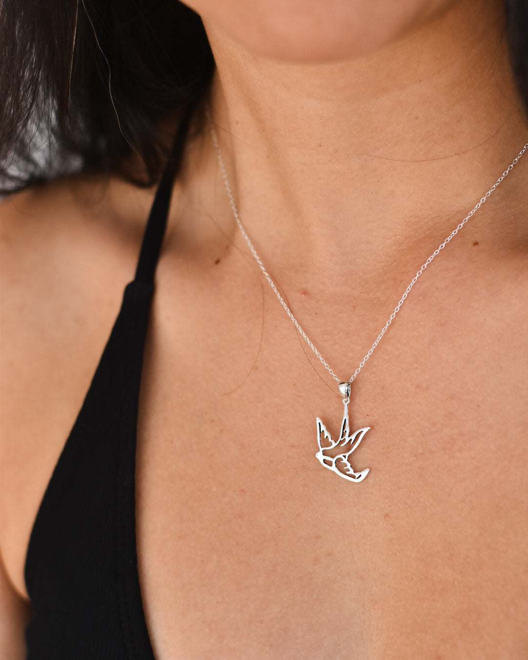 Collar Golondrina de Libertad en plata 925