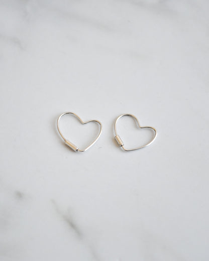 Aros Corazón Plata 925 15 mm