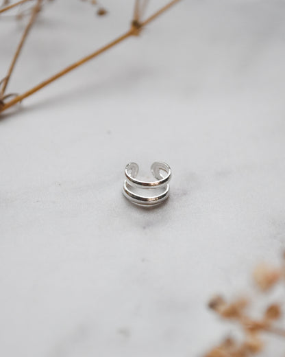 Ear Cuff Doble Banda en Plata 925