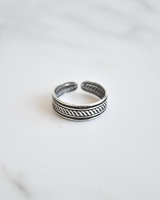 Midi Textura Plata 925 Envejecida
