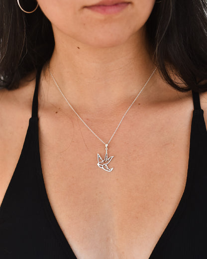 Collar Golondrina de Libertad en plata 925