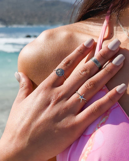 Anillo Dólar de Mar Plata 925 Entorchado