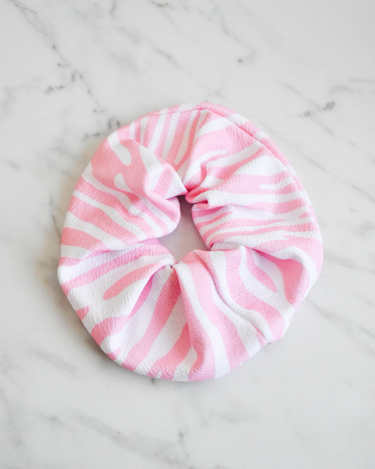 Scrunchie Animal Print Rosado – Hecho a mano