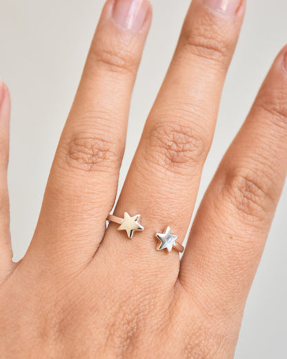 Anillo Estrellas Abiertas Plata 925