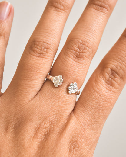 Anillo Huellitas Brillantes – Plata 925 tailandesa