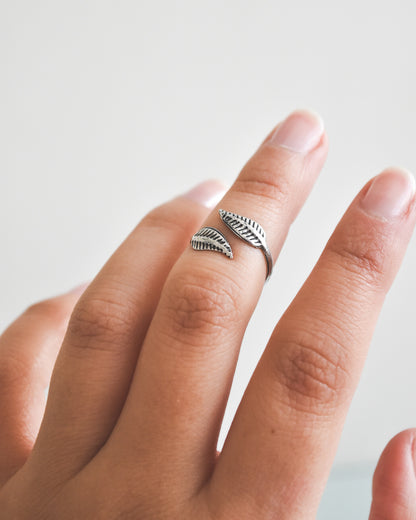 Midi Hojas - Plata 925 Tailandesa