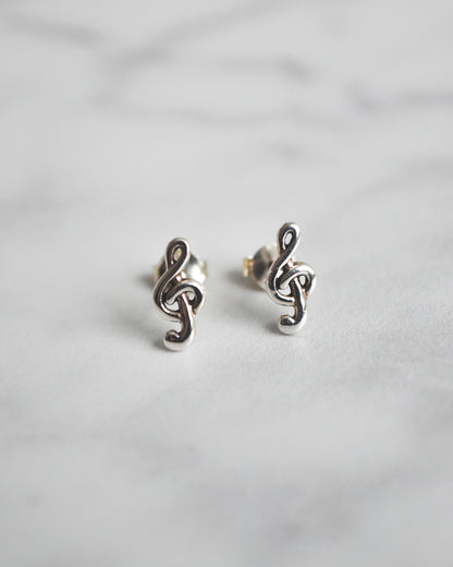 Aros de Plata 925 Llave de Sol