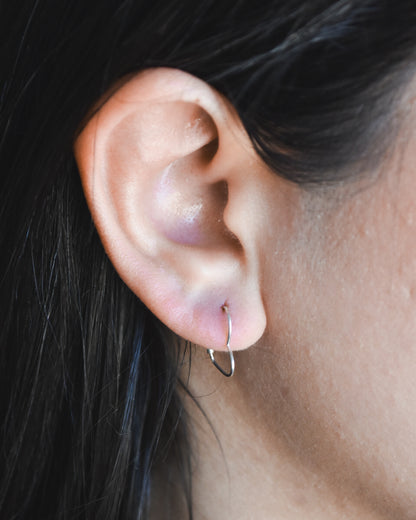 Aros Corazón Plata 925 15 mm