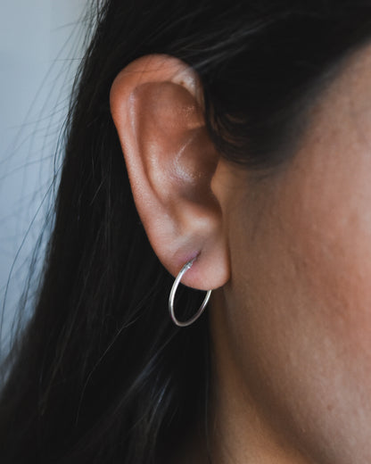 Aros Argolla Plata 925 20 mm