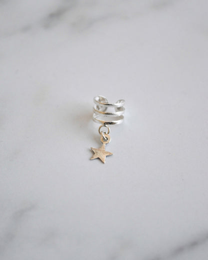 Ear Cuff de Plata con Estrellita Colgante
