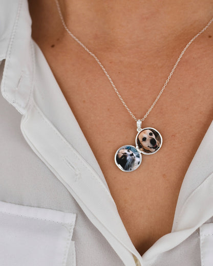 Relicario Luna en Plata 925 con Circones