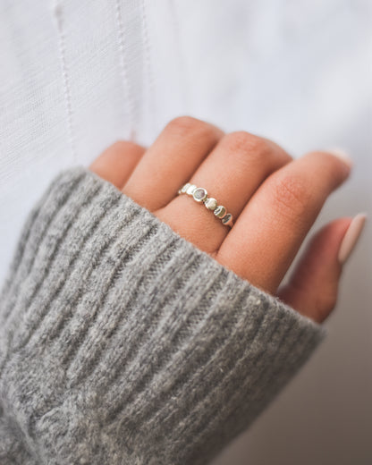 Anillo Fases Lunares en Plata 925 con Piedra Luna