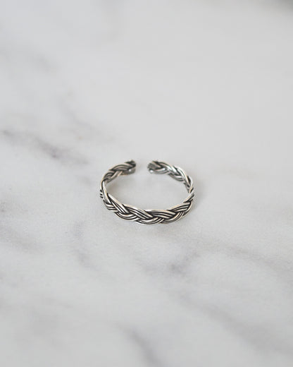 Midi Tejido Oxidado - Plata 925 Tailandesa