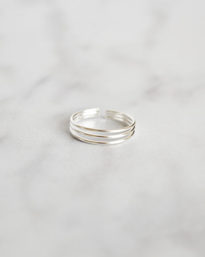 Midi Triple Delgado - Plata 925 Tailandesa