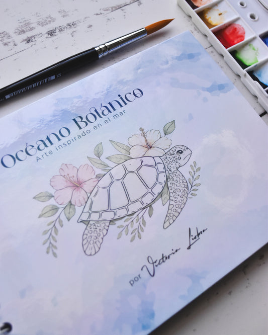Océano Botánico – Libro de Ilustración para colorear inspirado en el Mar