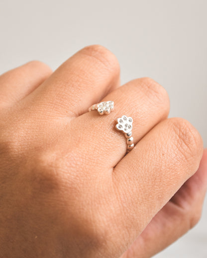 Anillo Huellitas Brillantes – Plata 925 tailandesa