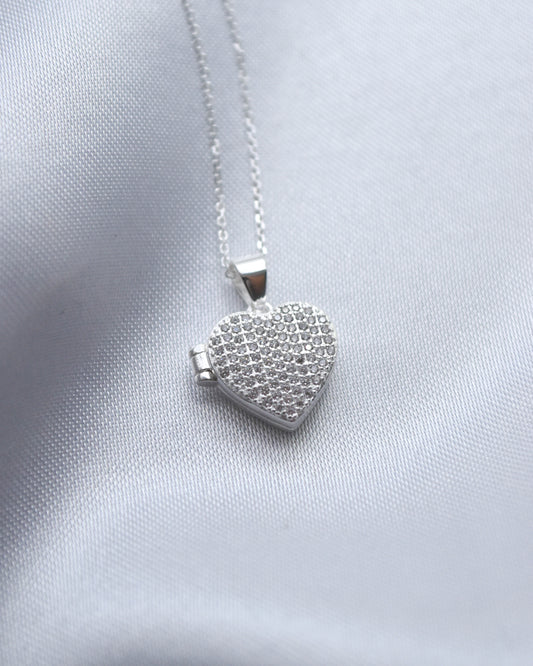 Relicario Corazón de Plata 925 con Circones