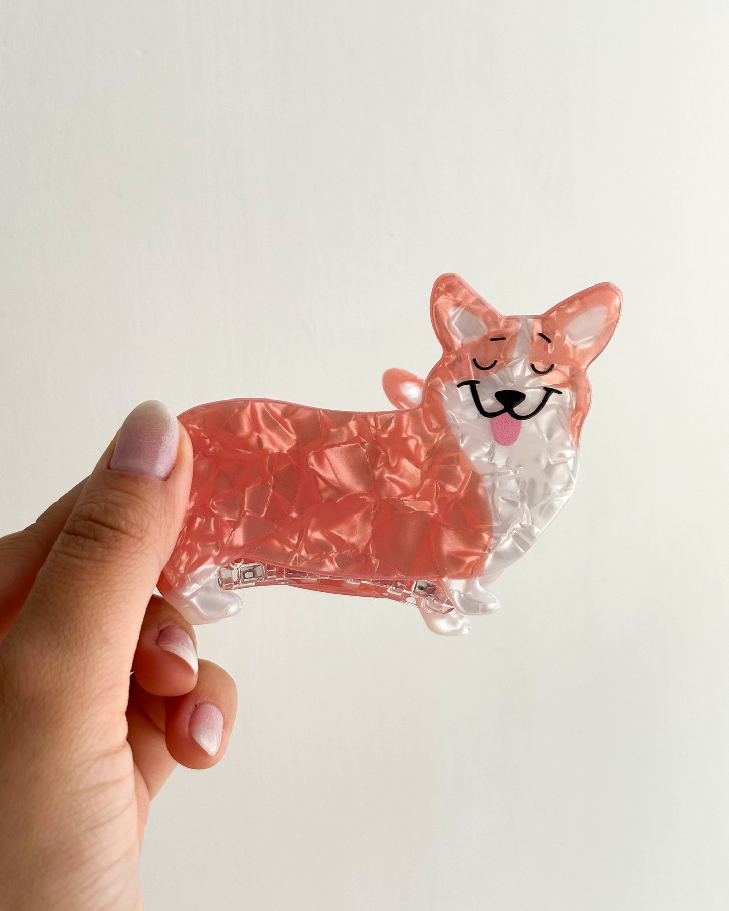 Traba para el pelo diseño perrito corgi