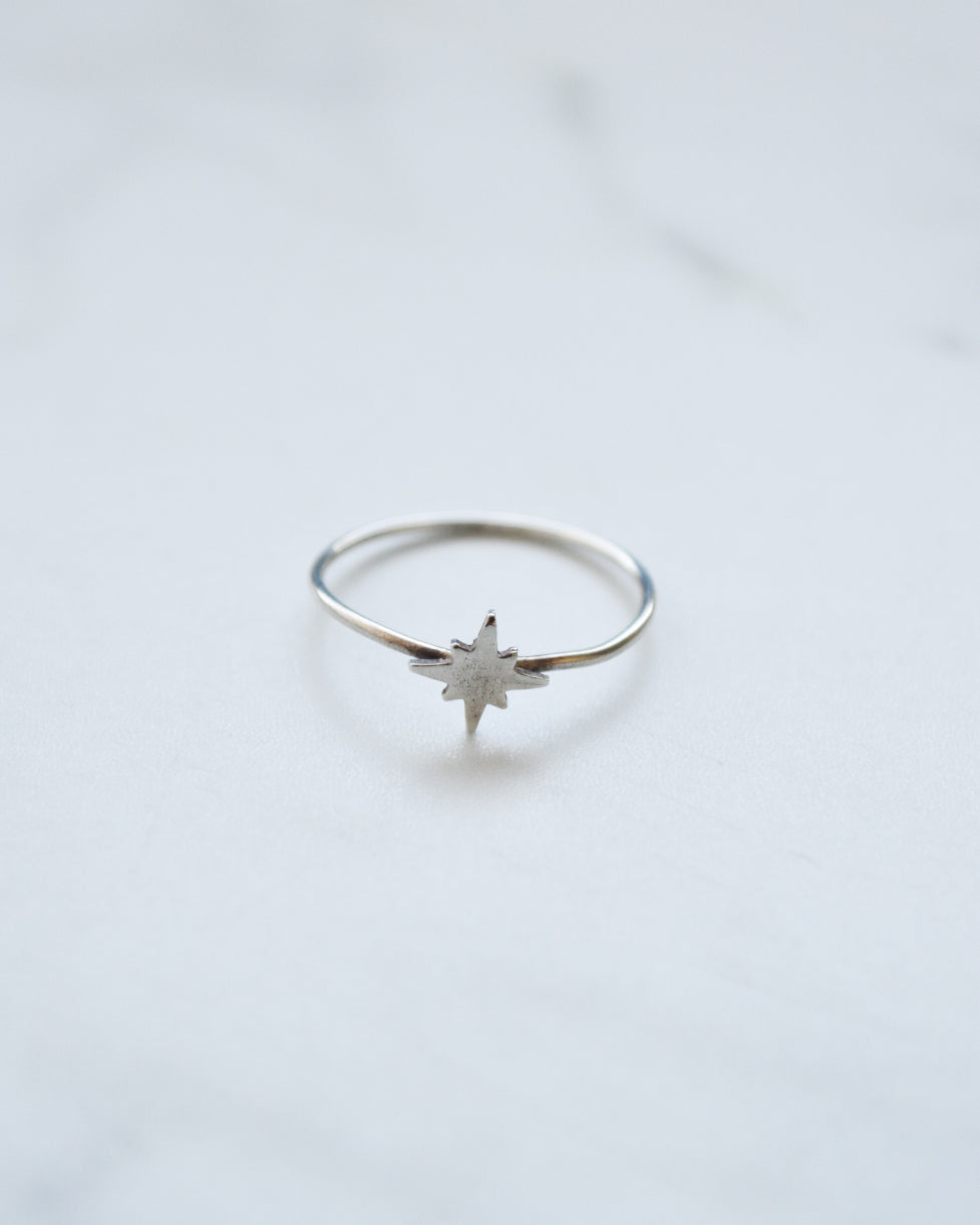 Anillo Estrella Guía en Plata 925