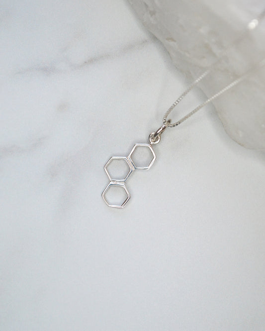 Collar Panal de Abeja Plata 925