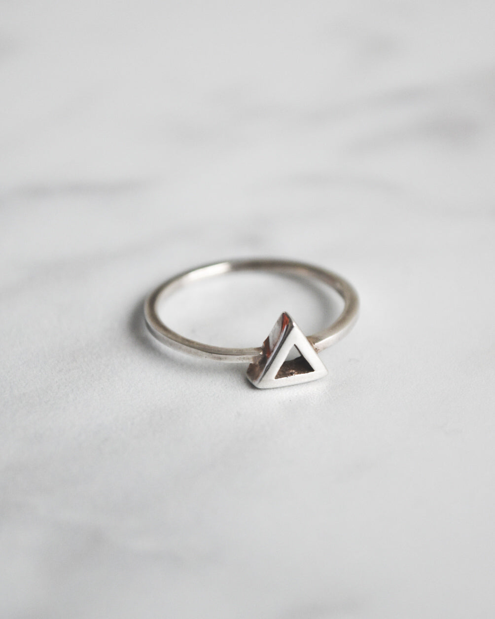 Anillo de Plata 925 Triángulo - 12