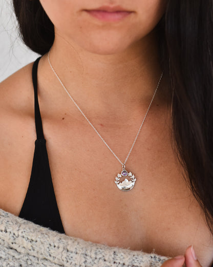 Collar Montañas y Fases Lunares en plata 925