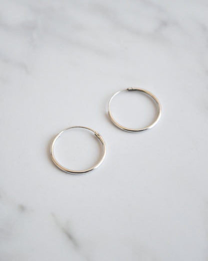 Aros Argolla Plata 925 20 mm