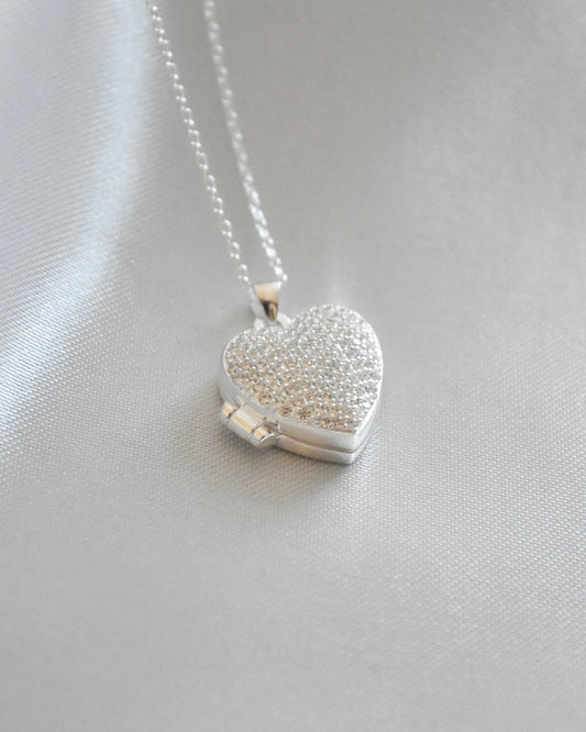 Relicario Corazón de Plata 925 con Circones